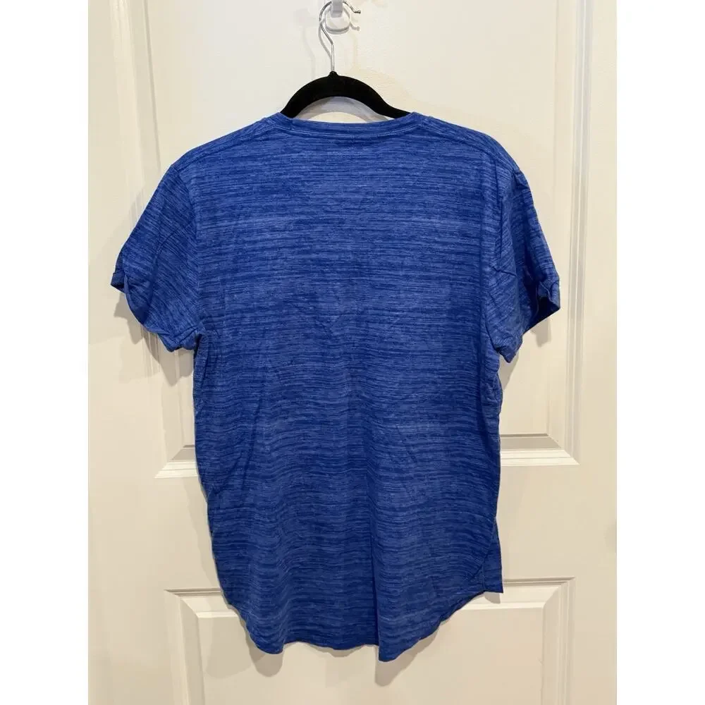 Hollister Must Have Collection Curved Hem Crew Neck Tee Blue Men's Size Large